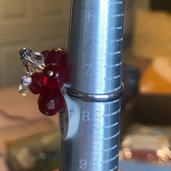 NEW Sterling Silver Crystal Ring - Picture 7 of 8